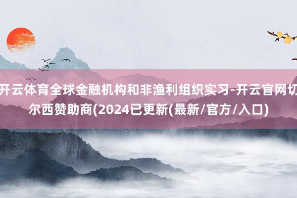 开云体育全球金融机构和非渔利组织实习-开云官网切尔西赞助商(2024已更新(最新/官方/入口)