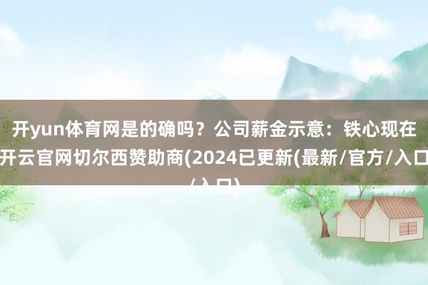 开yun体育网是的确吗？　　公司薪金示意：铁心现在-开云官网切尔西赞助商(2024已更新(最新/官方/入口)