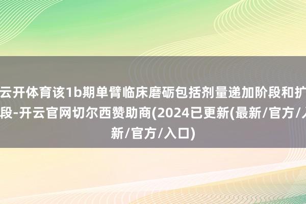 云开体育该1b期单臂临床磨砺包括剂量递加阶段和扩张阶段-开云官网切尔西赞助商(2024已更新(最新/官方/入口)