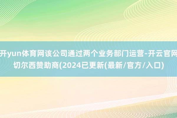 开yun体育网该公司通过两个业务部门运营-开云官网切尔西赞助商(2024已更新(最新/官方/入口)